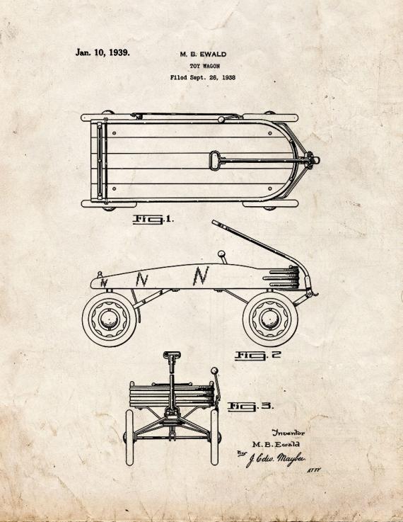 Toy Wagon Patent Print