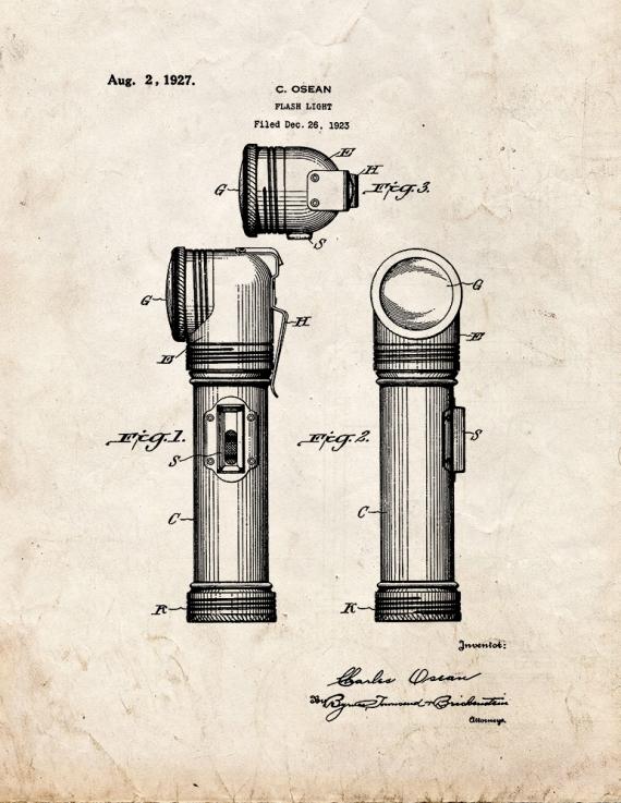 Flashlight Patent Print