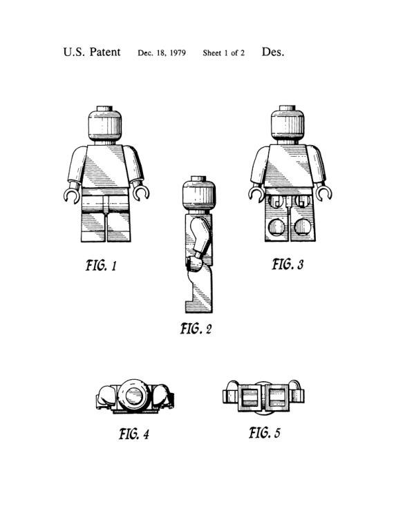 Legoman Toy Figure Patent Print