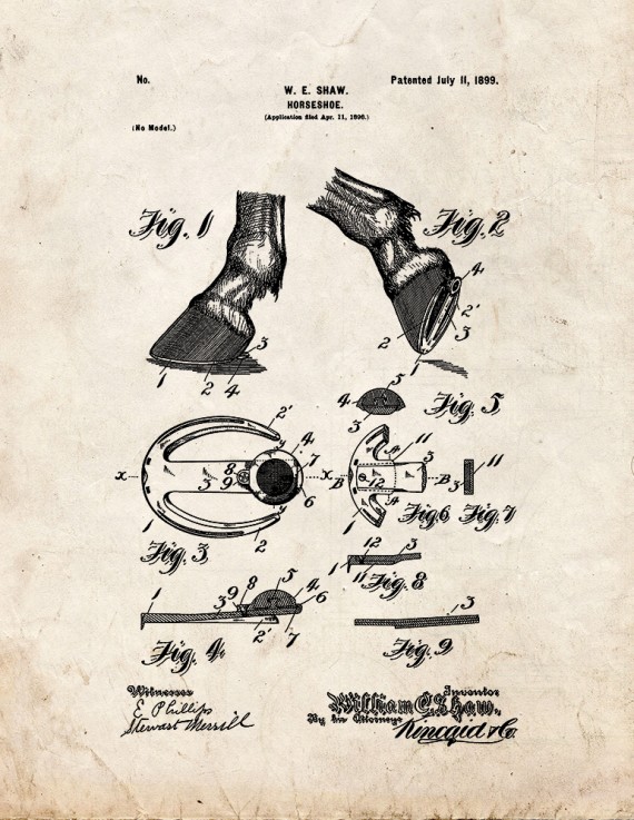 Horseshoe Patent Print