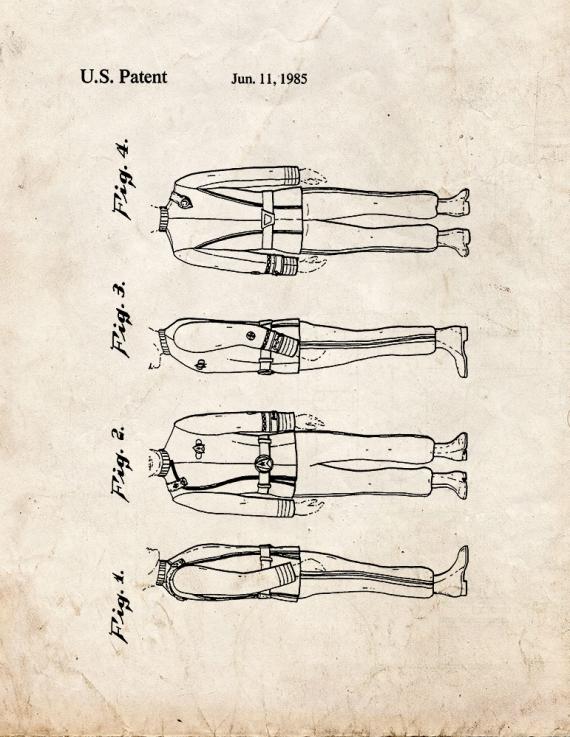 Star Trek Duty Uniform for the Wrath of Khan Patent Print