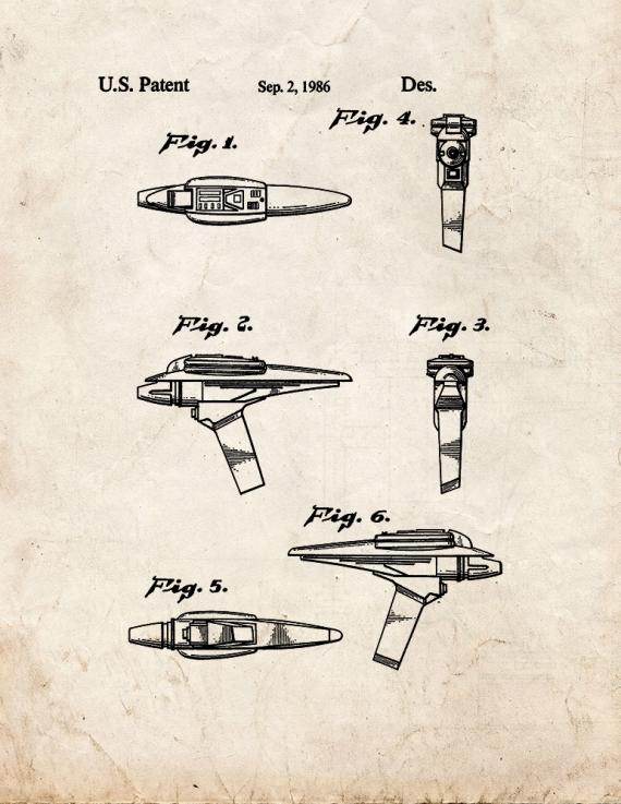 Star Trek Phaser Patent Print