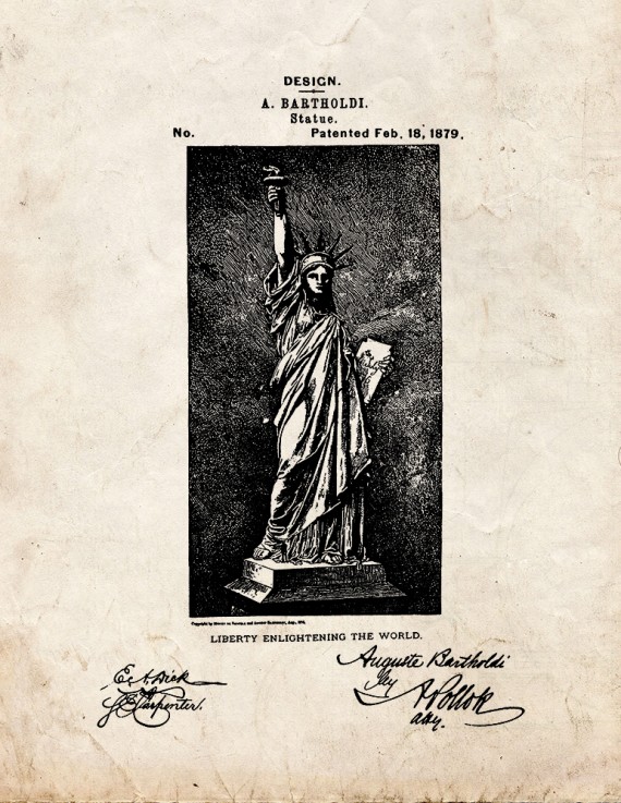 Statue of Liberty Patent Print