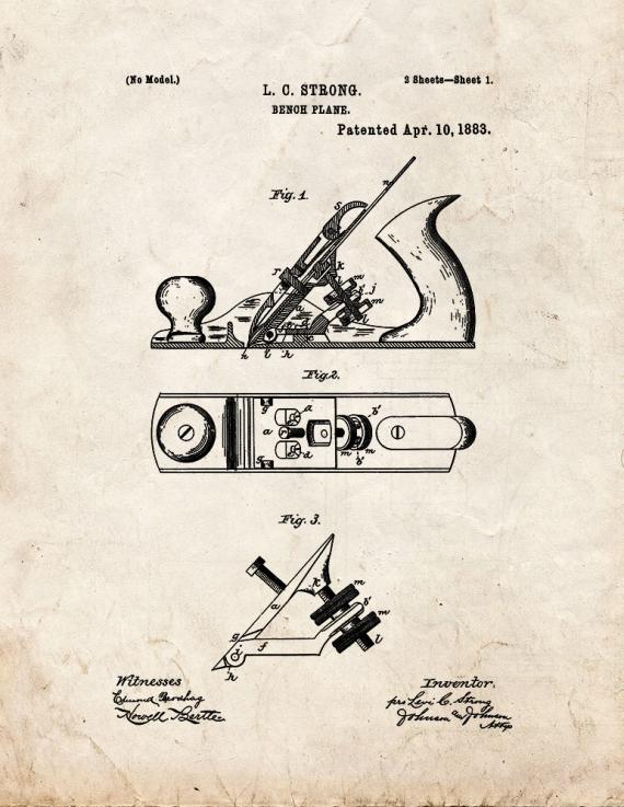 Bench Plane Patent Print