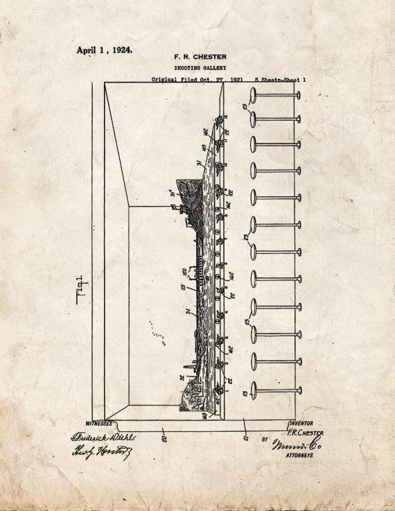 Shooting Gallery Patent Print