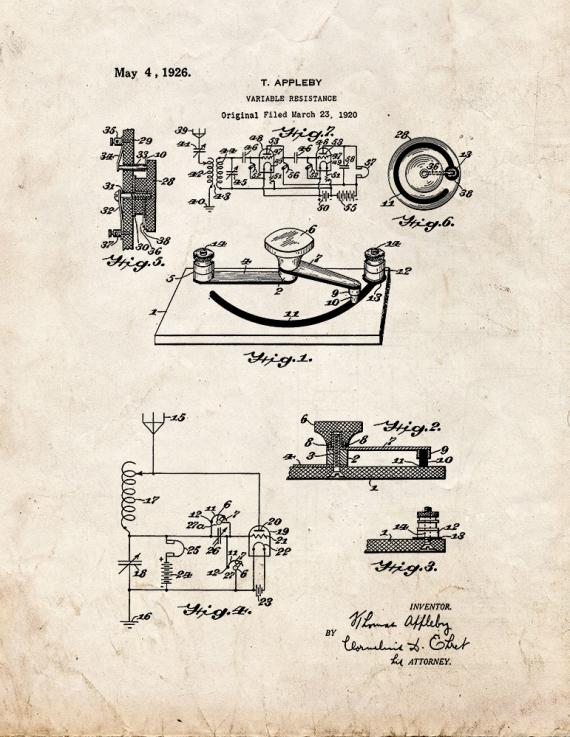 Variable Resistance Patent Print