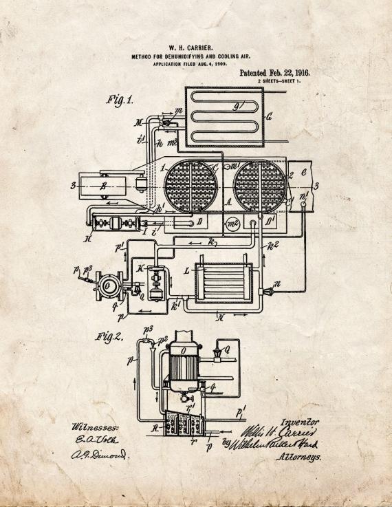 Method For Dehumidifying And Cooling Air Patent Print