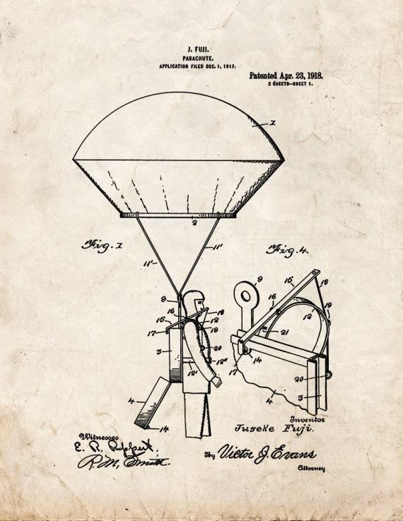 Parachute Patent Print