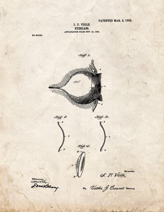 Contact Lense Patent Print