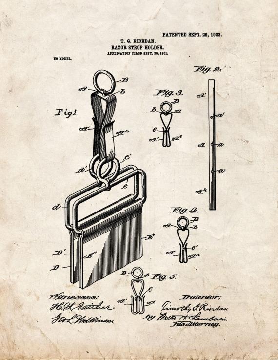 Razor-strop Holder Patent Print