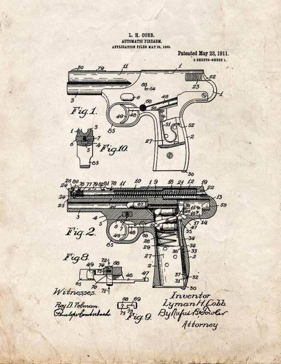 Automatic Firearm Patent Print