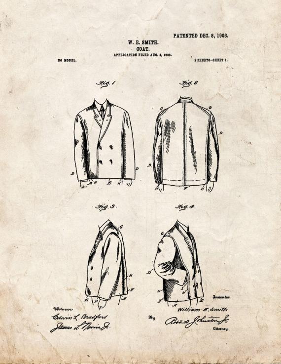 Coat Patent Print