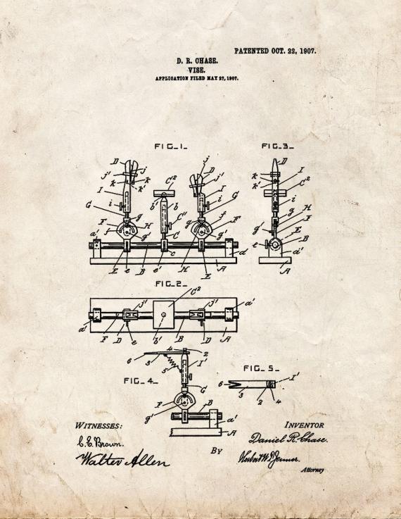 Vise Patent Print
