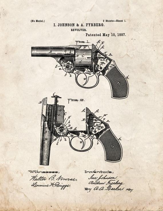 Revolver Patent Print