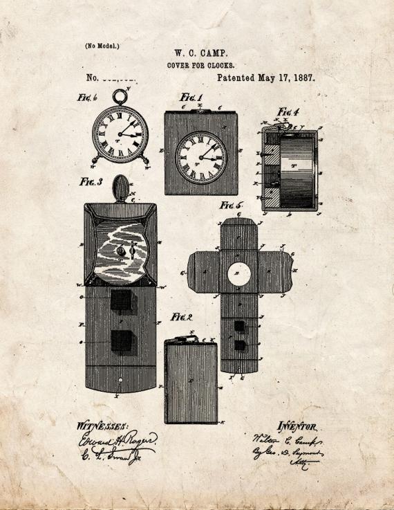 Cover For Clocks Patent Print
