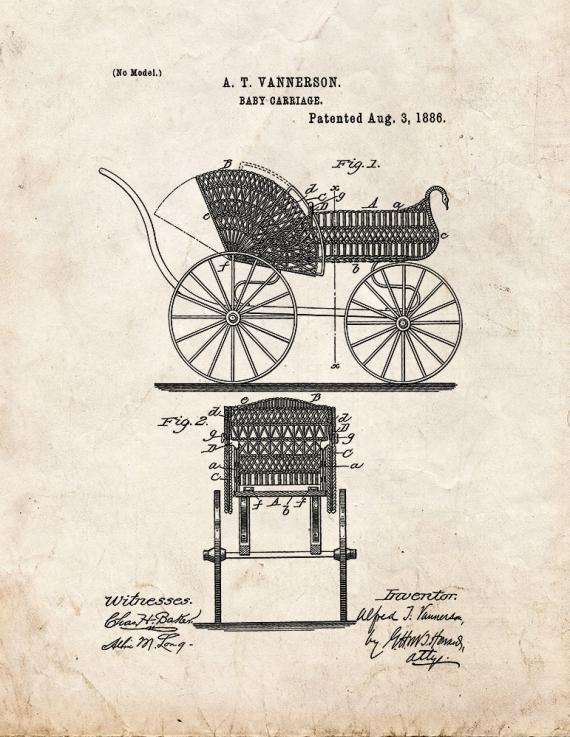 Baby Carriage Patent Print