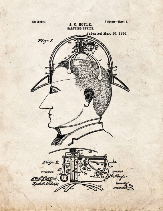 Saluting Device Patent Print