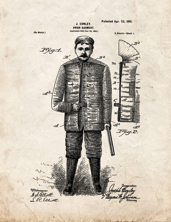 Union Garment Patent Print